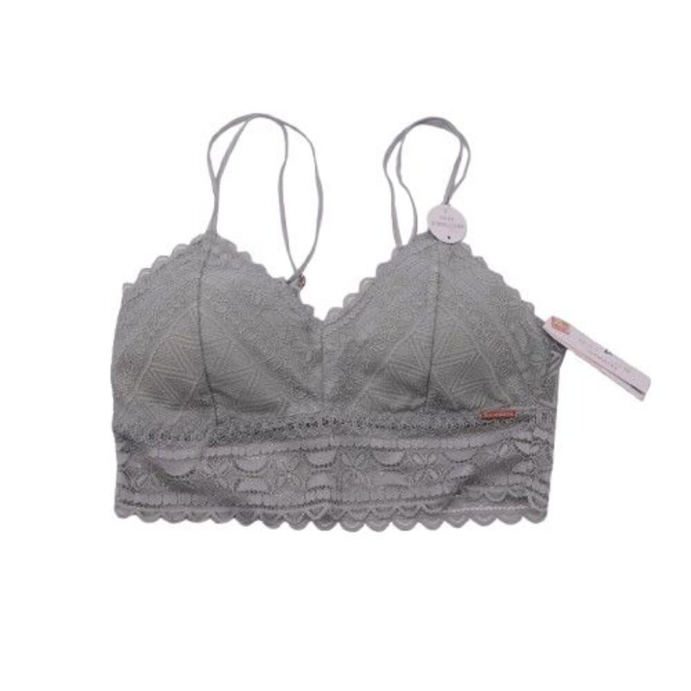 NEW Danskin Padded Unlined Lace Bralette Green Size S DS5357